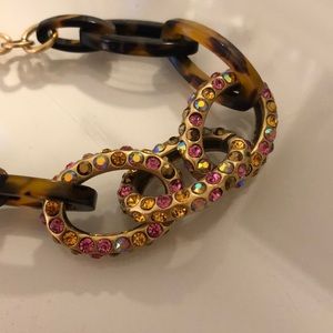 J. Crew Jewelry - J. Crew Leopard & golden Chain Bracelet. Like New J. Crew Jewelry - J. Crew Leopard & golden Chain Bracelet. Like New